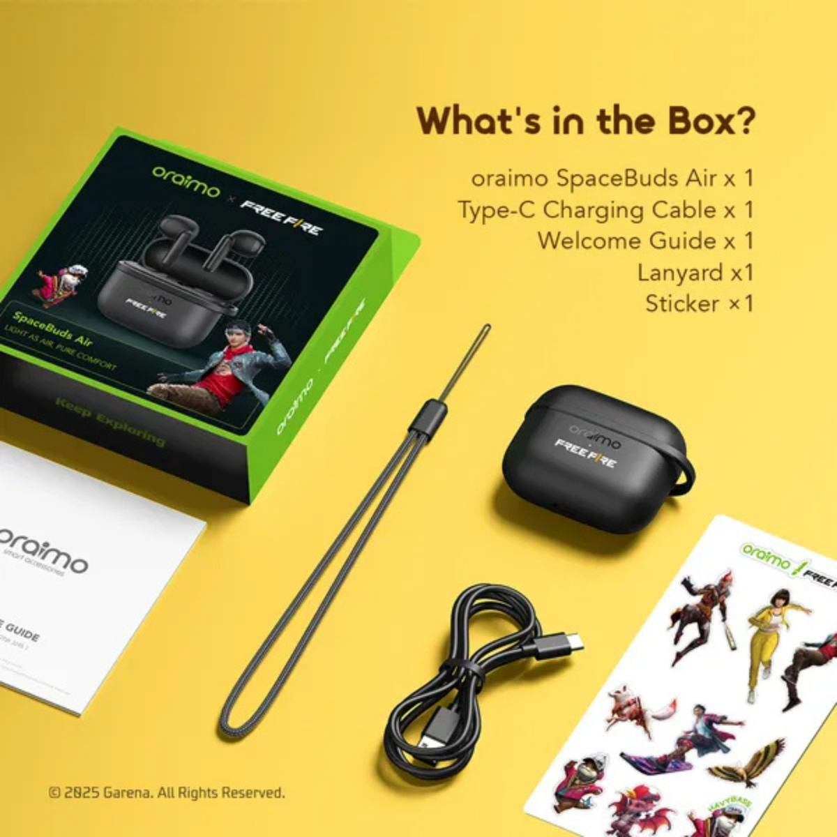 oraimo SpaceBuds Air Freefire 38 Hours Smart Finder True Wireles image 7