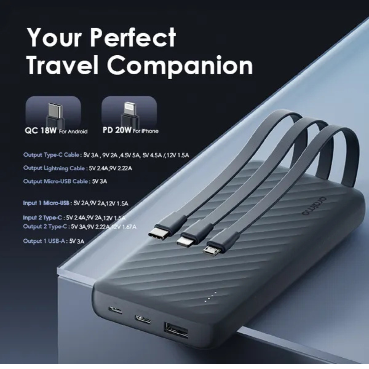 oraimo Slice Link Pro 10000mAh 22.5W Power Bank image 5