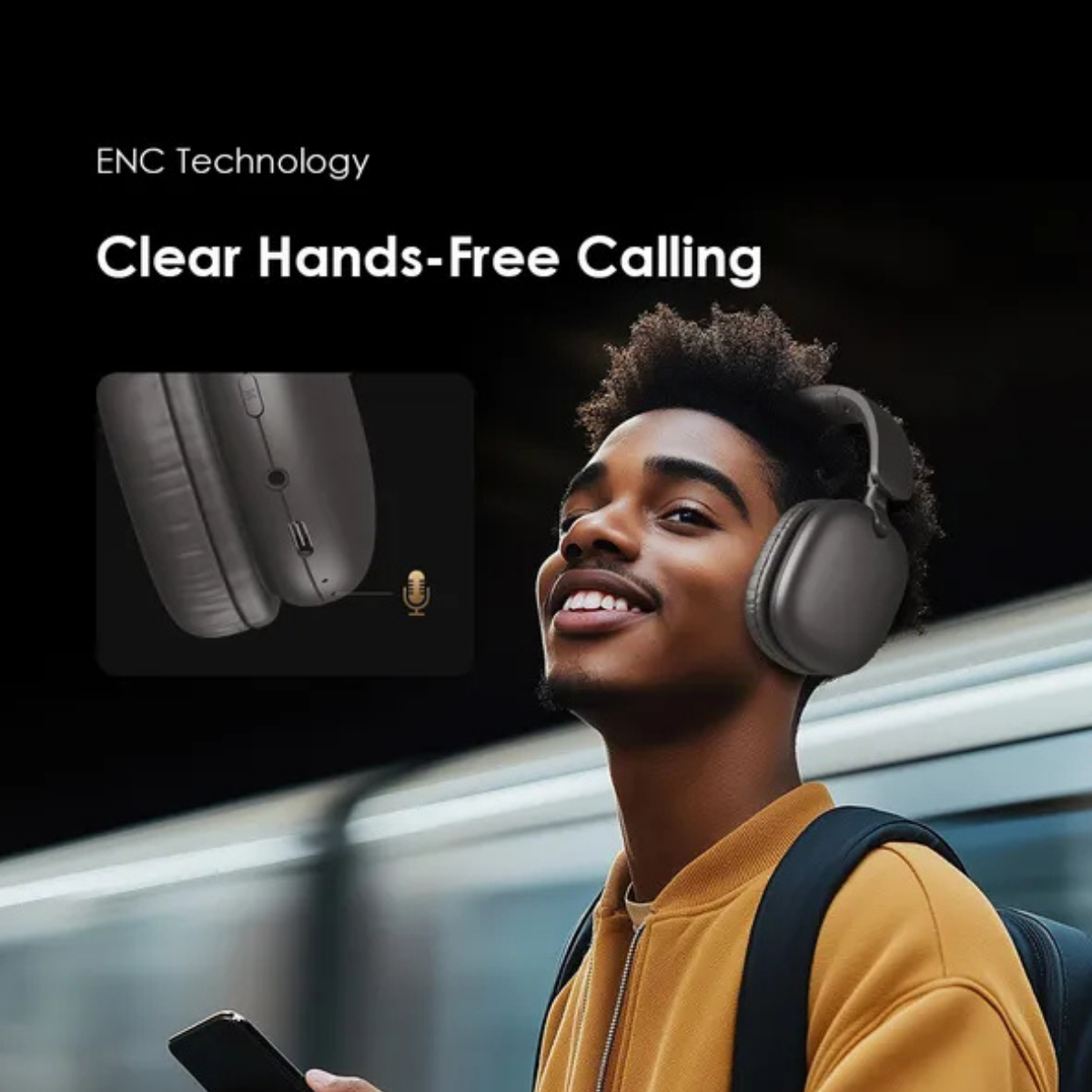 oraimo BoomPop Lite ENC Over-Ear Wireless Headphones image 5