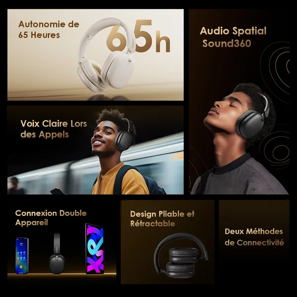 BoomPop Lite Écouteurs supra-auriculaires sans fil ENC image 2