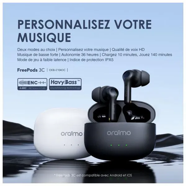 FreePods 3C Écouteurs sans fil ENC image 4